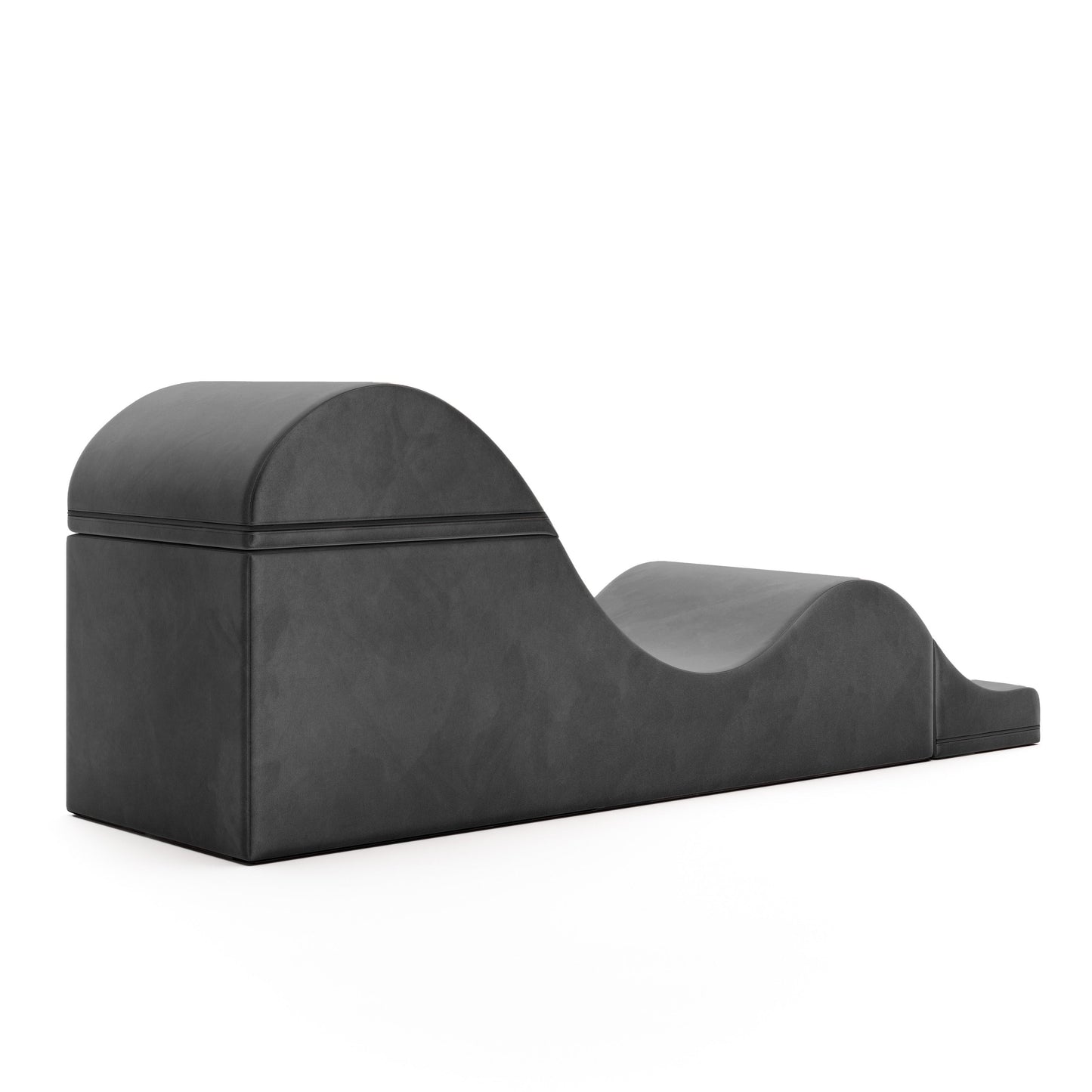 Aria XL Flip Chaise | 22 Inch Wide | Convertible XL Sex Chair and Bed Bench | Black