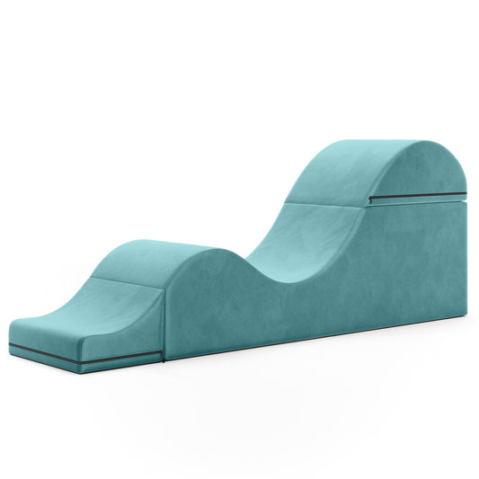 Aria Flip Chaise | 18 Inch Wide | Convertible Sex Chair and Bed Bench | Teal