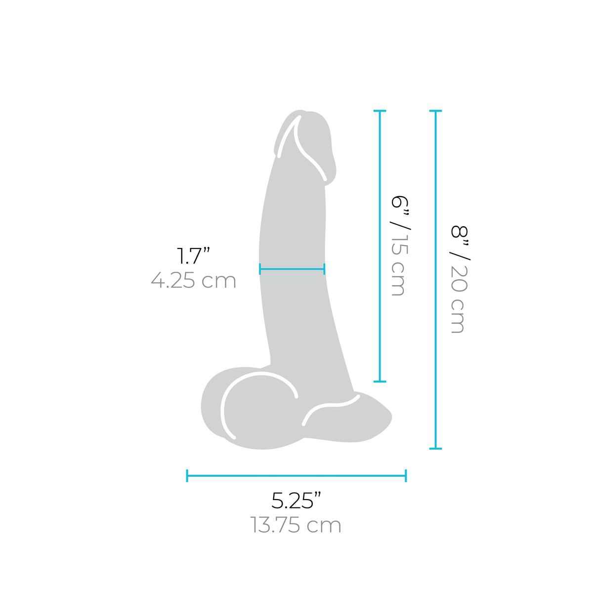 Slipskin Realistic Silicone Dildo | 8" Curvy | Mocha