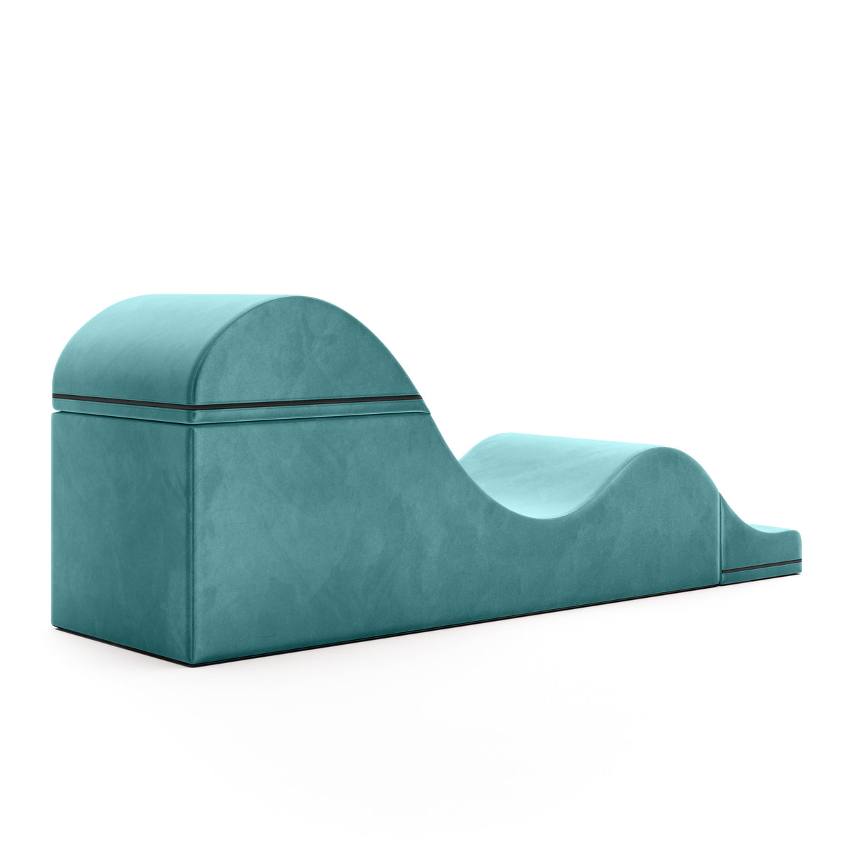 Aria XL Flip Chaise | 22 Inch Wide | Convertible XL Sex Chair and Bed Bench | Teal