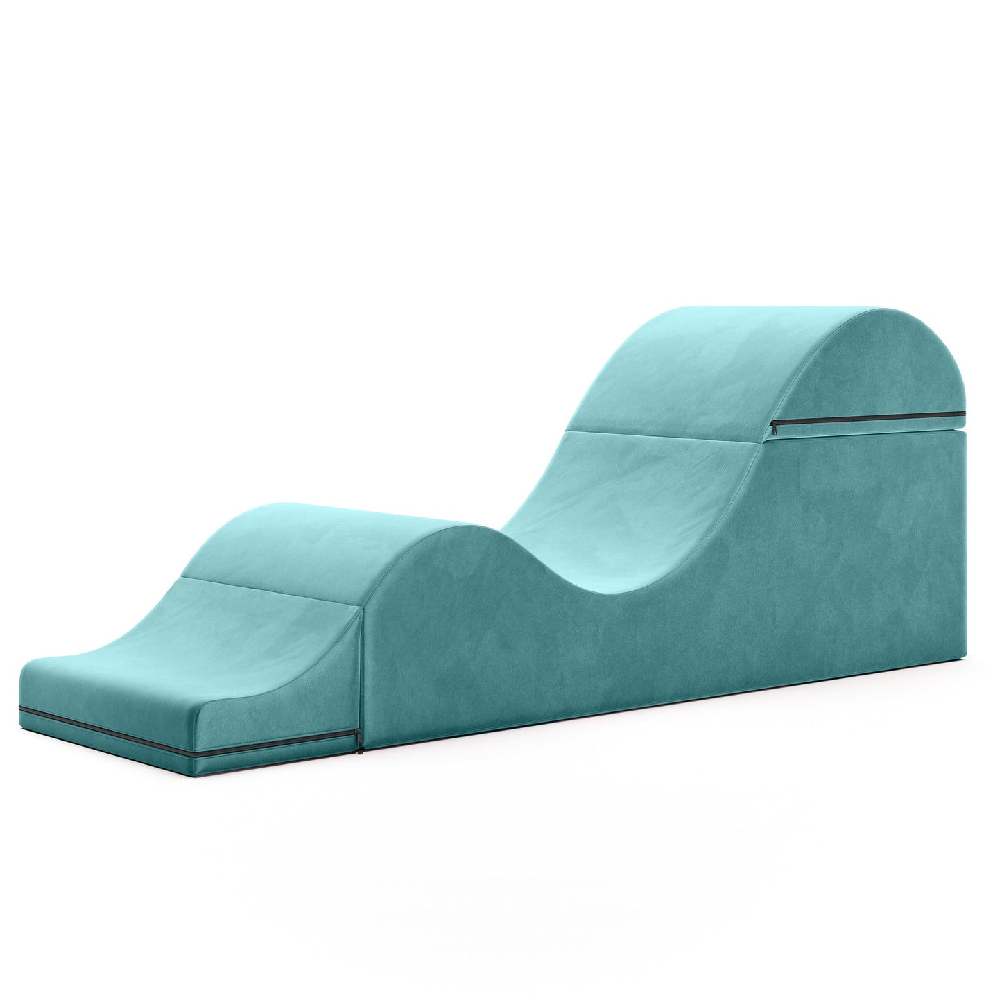 Aria XL Flip Chaise | 22 Inch Wide | Convertible XL Sex Chair and Bed Bench | Teal