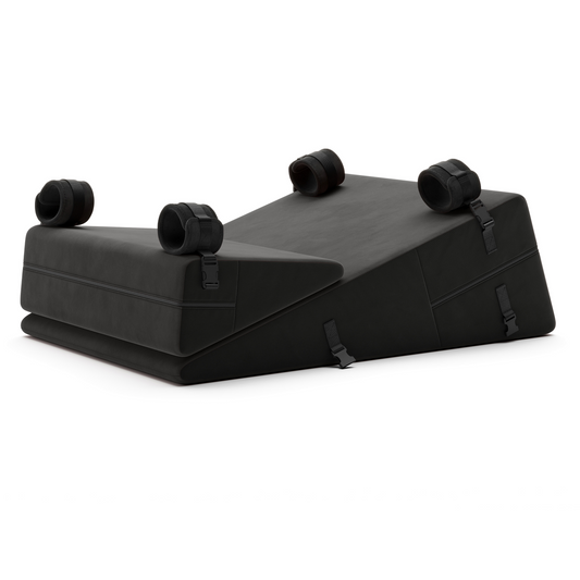 Bondage Wedge Ramp Combo 24 w/Cuffs | Décor Velvet | Black