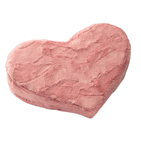 Heart Wedge | Faux Fur | Rose